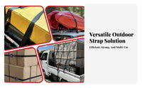 Heavy Duty Ratcheting Strap High-Strength Polyester Strapping Retractable Ratchet Strap Fasten & Release Transporting Equipment for Truck Drivers