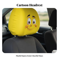 Car Headrest Cover Decorative Funny Car Headrest Stain-Resistant Resistant for Drivers, Families, Automobile, Daily Commute, Road Trips