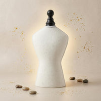 Necklace Display Bust Padded Linen Textile Display Bust Rounded Shoulders