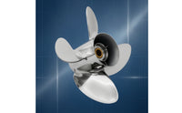 Stainless Steel Propeller Splined 4 Propeller Polished for Boaters