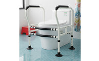 No-Drill Installation Toilet Safety Rail Suction Cup Feet Toilet Grab Bar Frame Sturdy & Long-Lasting for Elderly, Seniors, Bathroom