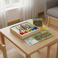 Hand-Eye Coordination Wooden Caterpillar Sorting Game Child-Centered Inspired Color Matching Board Toy Bug Catching Brain Teaser Game for Toddlers, Preschoolers, Home, Preschool