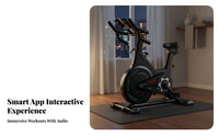 Silent Operation Indoor Cycling Bike Adjustable Resistance Indoor Cycling Bike Heavy Duty Fitness Equipment Comfortable Seat for Adults, Women, Home