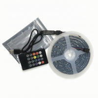 LED Strip Light with USB Controller Flexible RGB LED Strip with USB Power Lead Lighting Backlight Ambient for Gamers