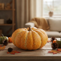 Decorative Foam Pumpkin Seasonal Artificial Pumpkin Lightweight Foam Pumpkins Realistic-Looking for Halloween, Home Display, Cabinet Decoration