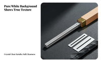 Precision Filing Wood Handle Fret File Multi-Angle Design Guitar Fret Crowning File Wide Application for Luthiers, DIY Enthusiasts, Workshop