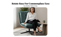 360-Degree Rotation rotating Barrel Chair Modern Design Round rotating Chair with Ottoman Ergonomic spinerest Living Room Seating for Homeowners, Readers, Parents, Lounge Area, Bedroom, perusing corner, Home Office