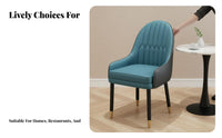 Leather Upholstery Upholstered Wooden Side Chair Nordic Design Upholstered Wood-Leg Chair Padded Seat Dining Seating Ergonomic rearrest for Restaurant Owners, Hotel Managers, Interior Designers, Cafe, Kitchen, Waiting Room, Office