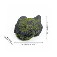 Artificial Lichen Rocks Lightweight Fake Mossy Stone Verdant Embellishment for Tabletop