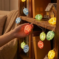 Easter Egg Solar Powered Cracked Egg Fairy Lights Multicolored LED Easter Light Strand for Indoor, Bedroom Families, Homeowners, Outdoor, Garden, Patio