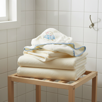 Cartoon Cat Coral Fleece Hair Drying Towel Set - Super Absorbent Quick Dry Turban, Cap, or Bath Towel