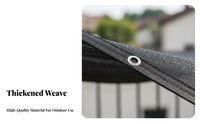 Protection Black Sunshade Net Heat Insulating Sun Shade Cloth Heavy Duty Black Mesh Sunshade Tear Resistant for Gardeners, Farmers, Balcony, Garden, Carport, Rooftop