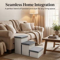 Dog Steps for Bed and Sofa with Foldable Design for Easy Storage, Pet Stairs for Small to Medium in Bedroom and Living Areas