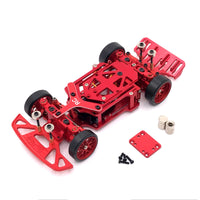 RC Chassis with Steering Gear 1:28 Scale Car Frame Metal for Drifting, Builders