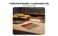 10 Pieces Professional Guitar Fret File Set Multipurpose Use Guitar Nut Slotting File Set Multifunctional for Luthiers, Guitarists, Fretwork