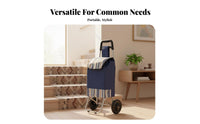 Foldable Stair-Climbing Shopping wagon Lightweight Stair Climbing wagon two-in-oneUse Wheeled Trolley Multi-Functional for Shoppers, People with restricted Mobility, Apartment Dwellers, Supermarket, Stairs, Moving, Laundry