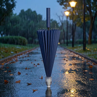Storm-Resistant Umbrella with 24 Ribs Waterproof Auto Open Umbrella Water Repellent Windproof for Commuters, Travelers, Commute, Travel