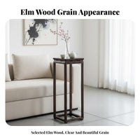 Solid Timber Wood Square Wooden End Table New Chinese design Square End Table Minimalist Design Indoor Furniture space-efficient Size for Apartment Dwellers, Interior Designers, Living Room, Bedroom, Small Spaces, Entryway
