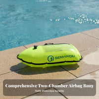 Transparent Handle Shaped Rescue Buoy Two-Chamber Buoy with Phone Pocket