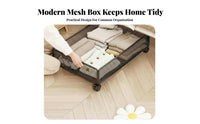 Wheeled Under-Bed container with casters Rolling Storage container Space-Saving for Dorm Room
