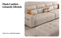 Block-Design Couch Modern Design Sofa Easy to Clean Living Room Furnishings for Small Apartment Dwellers, Homeowners, Lounge Area, Bedroom, Office