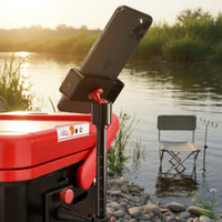 Multi Use Phone Live Stream Stand 360 Degree Adjustable Universal Fishing Box Mount Hands Unrestricted Fishing Light Stand Stable Clamp for Anglers