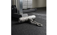 Stainless Steel Swivel Handle Rounded End Ends Swivel Handle Rotating Design Knurled Steel Grip for Strength Training