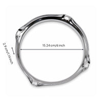 6 Inch Drum Hoop Polished Drum Hoop with 4 Holes Silver Hardware for Drummers