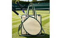 Portable Canvas Tennis Bag Shoulder Strap Tennis Racket Bag Zip Closure Sports Accessory Handsunrestricted Carry
