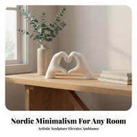 Affectionate Hands Statue Romantic Gift Affectionate Hands Sculpture Nordic Design Love Gesture Figurine for Couples, Anniversary, Bookshelf