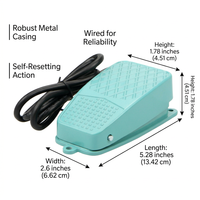 Heavy Duty Metal Foot Pedal Switch, Industrial Foot Switch, Latching Mode Foot Pedal, CNC Industrial Foot Switch, Metal Foot Switch 250V 15A