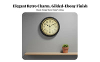 Silent Wall Clock Non Ticking European Decorative Timepiece for Living Room, Bedroom, Kitchen