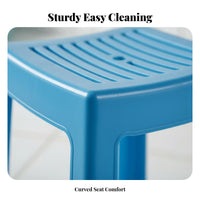 Anti-Slip Feet stackable Stool Set Simple Design Stackable Square Stool Easy to Clean Household Furniture long-lasting Construction for Families, Students, Bathroom, Living Room, Balcony, Office