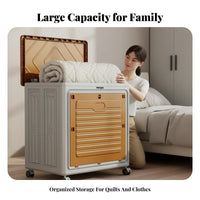 Foldable Wheeled Container Foldable Design Storage Box two-manner entry for Adults