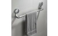 Suction Cup Towel Rack Space Saving Extendable Towel Bar Waterproof No-Tools Required Washroom Shelf for Renters, Shower, Kitchen