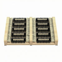 Wooden Boot Scraper Brush Dense Bristles Wooden Shoe Brush Footwear Cleaner Natural Wood Portable for Entryway
