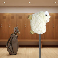 Shielding Cartoon Sheep Wood Cover Soft Sheep Headcover Cute Fluffy Creature Headcover Gift Choice
