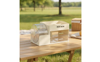 Makeup Organizer with Rotating Compartment Space-Saving Makeup Organizer with Compartments Compact Storage Box for Washroom Counter