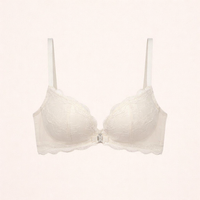 Push Up Bra for Women with Front Hook Closure and Padded Comfort, Wire Design with Side Gathering, Soft Nylon Fastening Style