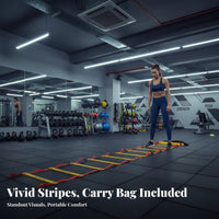 Multifunctional Agility Ladder Easy Setup Speed Ladder Portable Soccer Training Equipment Set Lightweight for Athletes, Coaches, Kids, Gym Workouts