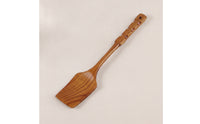 Wooden with Hanging Hole Smooth-Polished Wooden Long-Handled Turner with Hanging Hole for Home Cooks, Kitchen