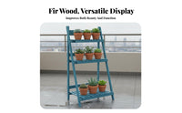 Foldable Wooden Flower Rack Foldable Flower Rack Sturdy Wood Cactus Stand Sturdy Construction for Patio