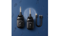 Rechargeable Wireless Guitar Transmitter Receiver Compact Wireless Guitar Transmitter and Receiver Insertable Portable for Guitarists, Bassists, Performers, Stage, Rehearsal, Home Practice
