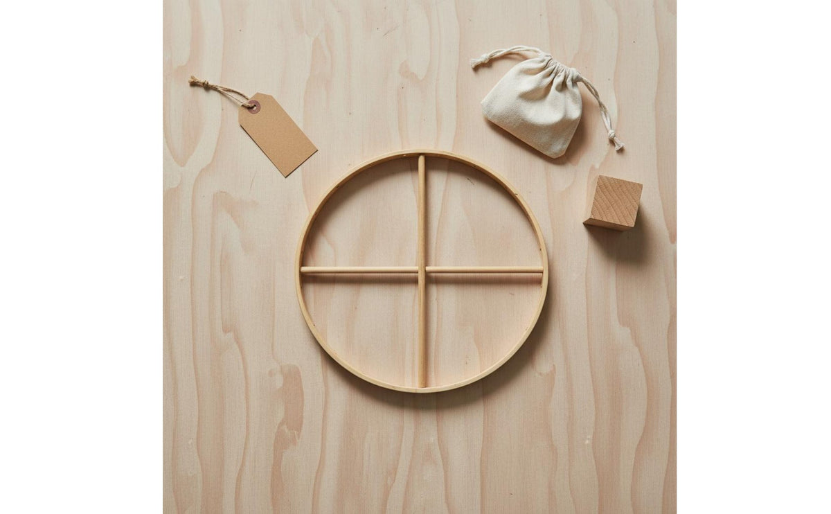 Hanging Bamboo Cross Frame Handmade Bamboo Crib Hanger Frame Lightweight Infant Crib Mobile Hanger for Infants