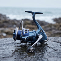 Rotating Fishing Reel Smooth Fishing Reel with Metal Spool Long-Cast All-Weather for Anglers