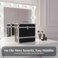 Moisture-Proof Vinyl Album Storage Box Reinforced Metal Corners Aluminum Album Flight Case Sturdy Construction LP Album Flight Case Portable for Audiophiles, DJs, Music Enthusiasts, DJ Booth, Archiving, Travel, Studio