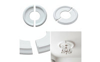 Simple Split Ceiling Medallion Decorative Polyurethane Ceiling Circle Easy to Install Light Fixture Medallion Lightweight for DIYers