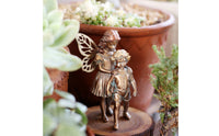 Winged Siblings Statue All Outdoor Youthful Sprite Figure and Girl Figurine Detailed Details Yard Decor for Patio