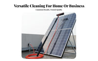 Scratch-Scratch-Resistant Bristles Solar Panel Cleaning Brush Lightweight Solar Panel Washing Kit Multi-Angle Head Telescopic Cleaning Brush for Professional Cleaners, Property Managers, Business Owners, Glass Panes, Outdoor Siding, Roofs, Gutters