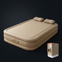 Inflatable Mattress with Built-in Electric Pump for Adults, Elevated Air Bed and Camping Mattress, Double Guest Bed with Storage Bag, 40cm High